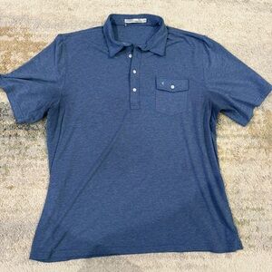 Criquet Heathered Blue Polo Shirt